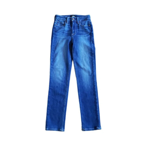 PAIGE Denim - Paige Dark Wash Hoxton Slim Hampton Stretch Mid Rise Women's Blue Jeans Size 24